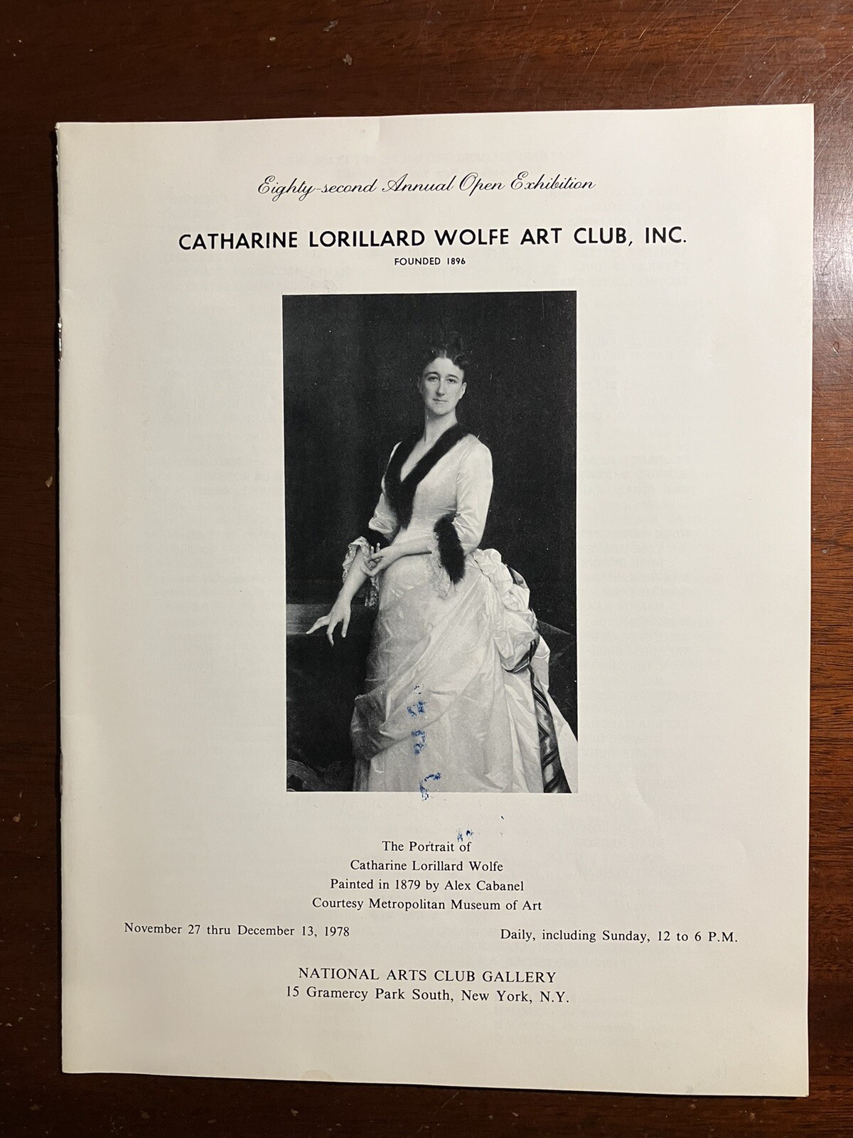 Catharine Lorillard Wolfe Art Club 82nd Annual Open Exhibition 1978 National