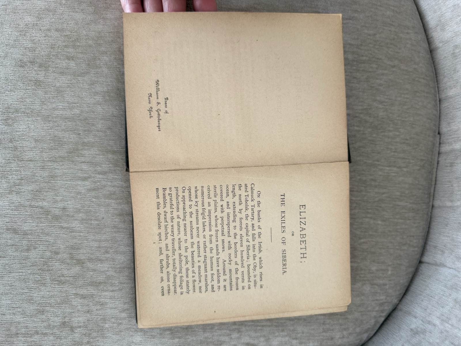 Elizabeth Exiles of Siberia Cottin Antique 1885 gilt victorian decor book
