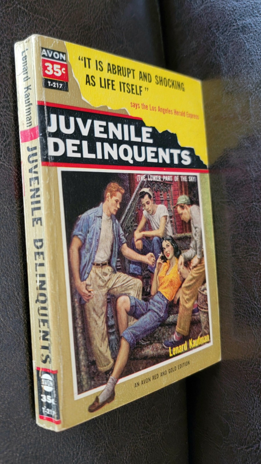 Juvenile Delinquents Lenard Kaufman Avon T-217 1958 Classic JD GGA cover art