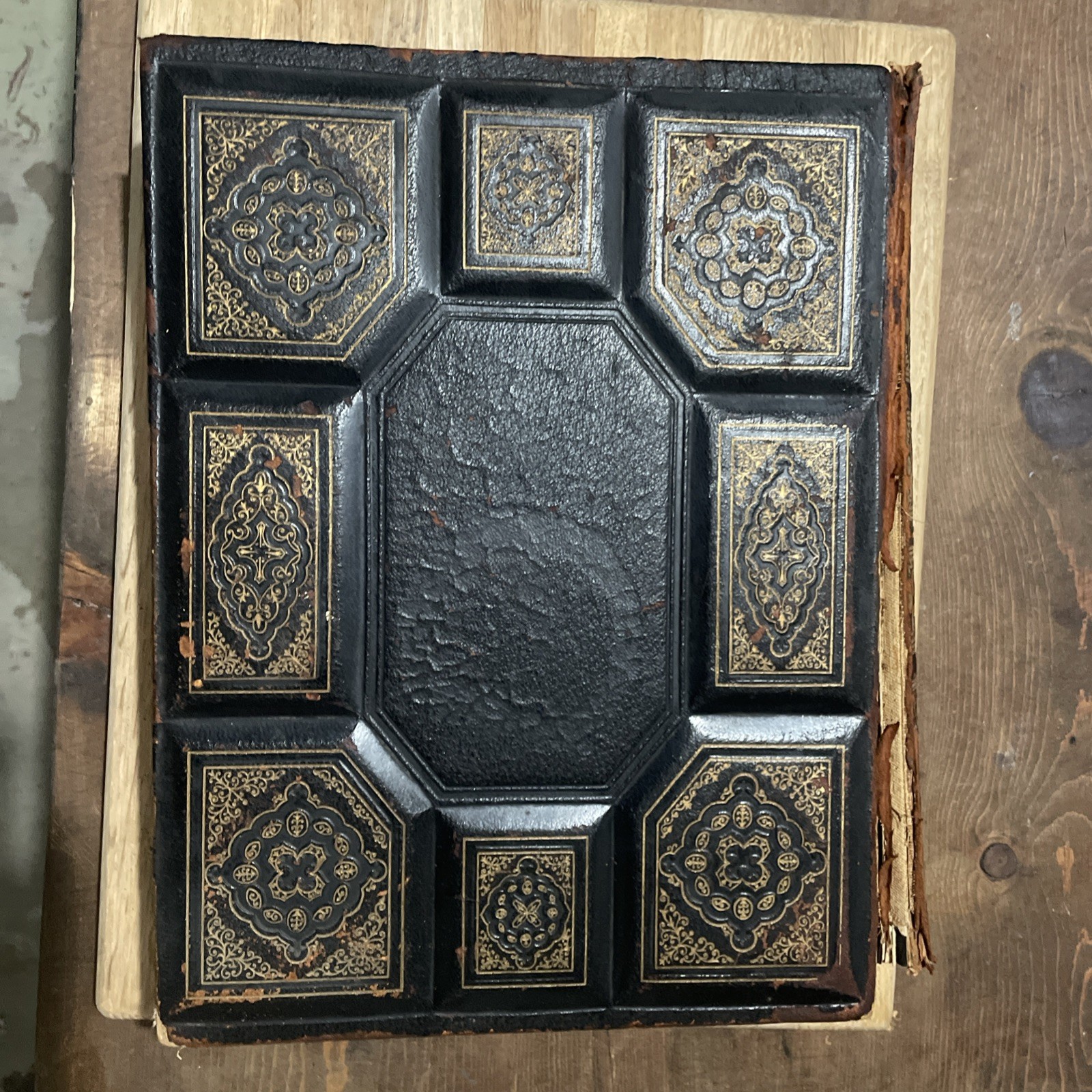 Vintage Bible with Embossed Leather Covers