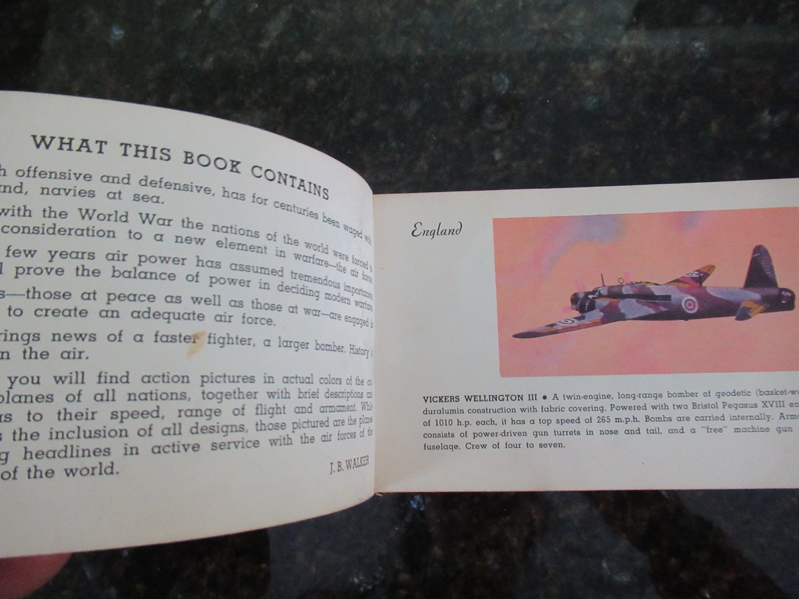 1940 War Planes 60 Illustrated Book by John Walker