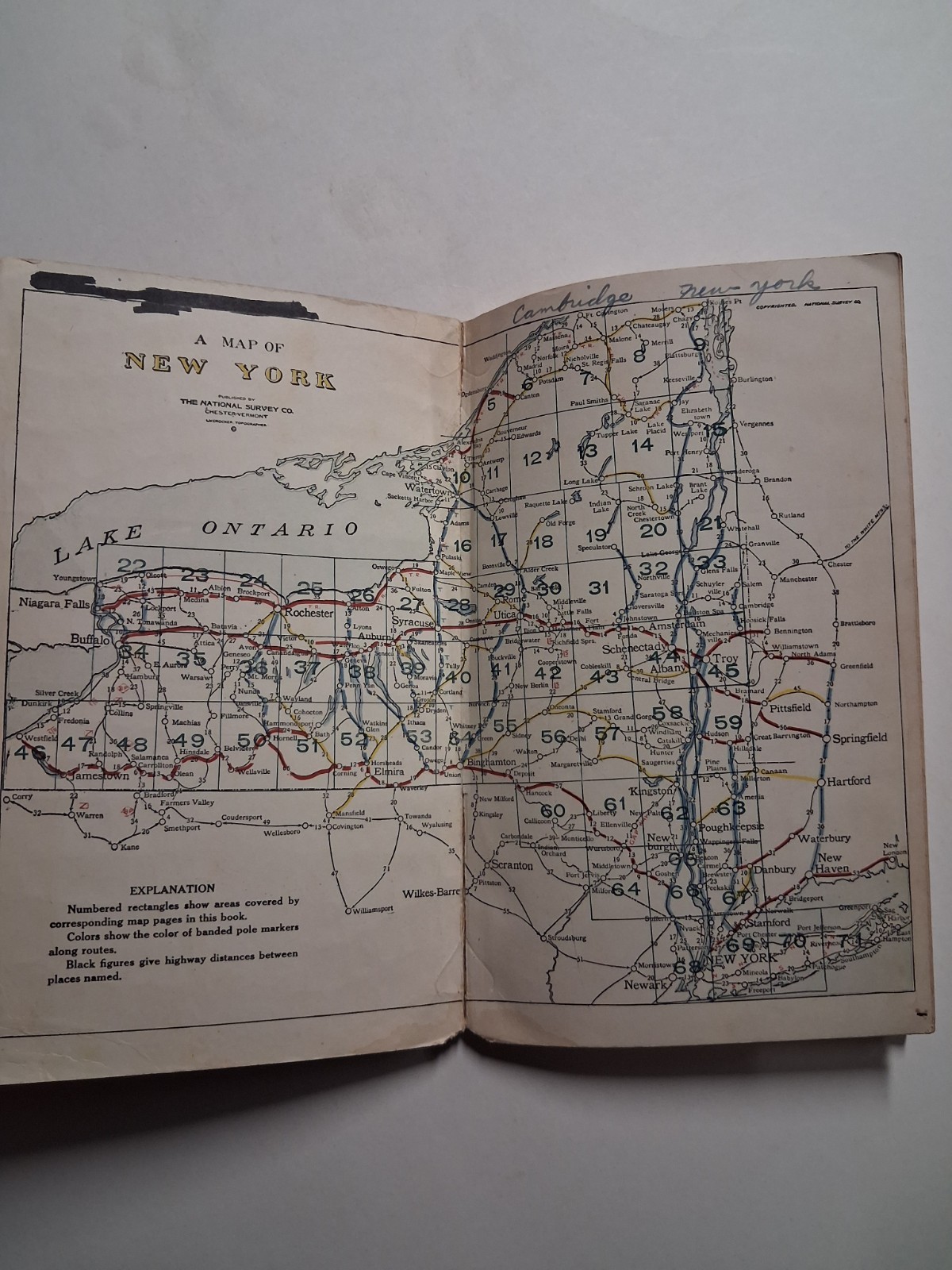 1920s The Official Maps Of NEW YORK antique book