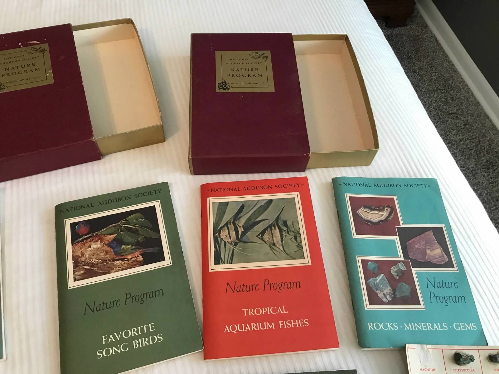 BOOKS: 1955 National Audubon Society Nature Program Box Sets of 7 Books
