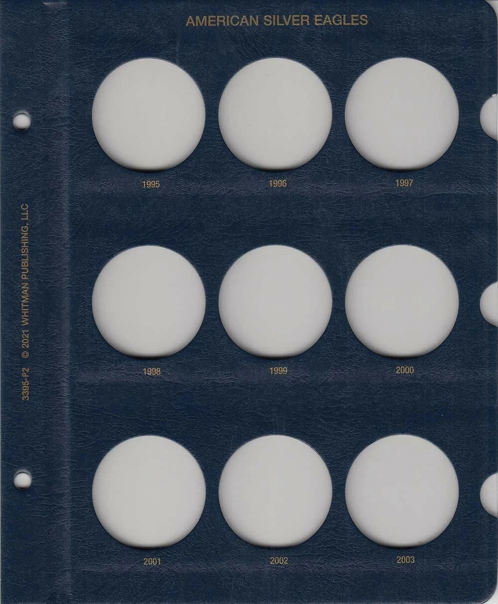 American Silver Eagle Coin Album 1986 2021 ASE Whitman Collection Folder 3395