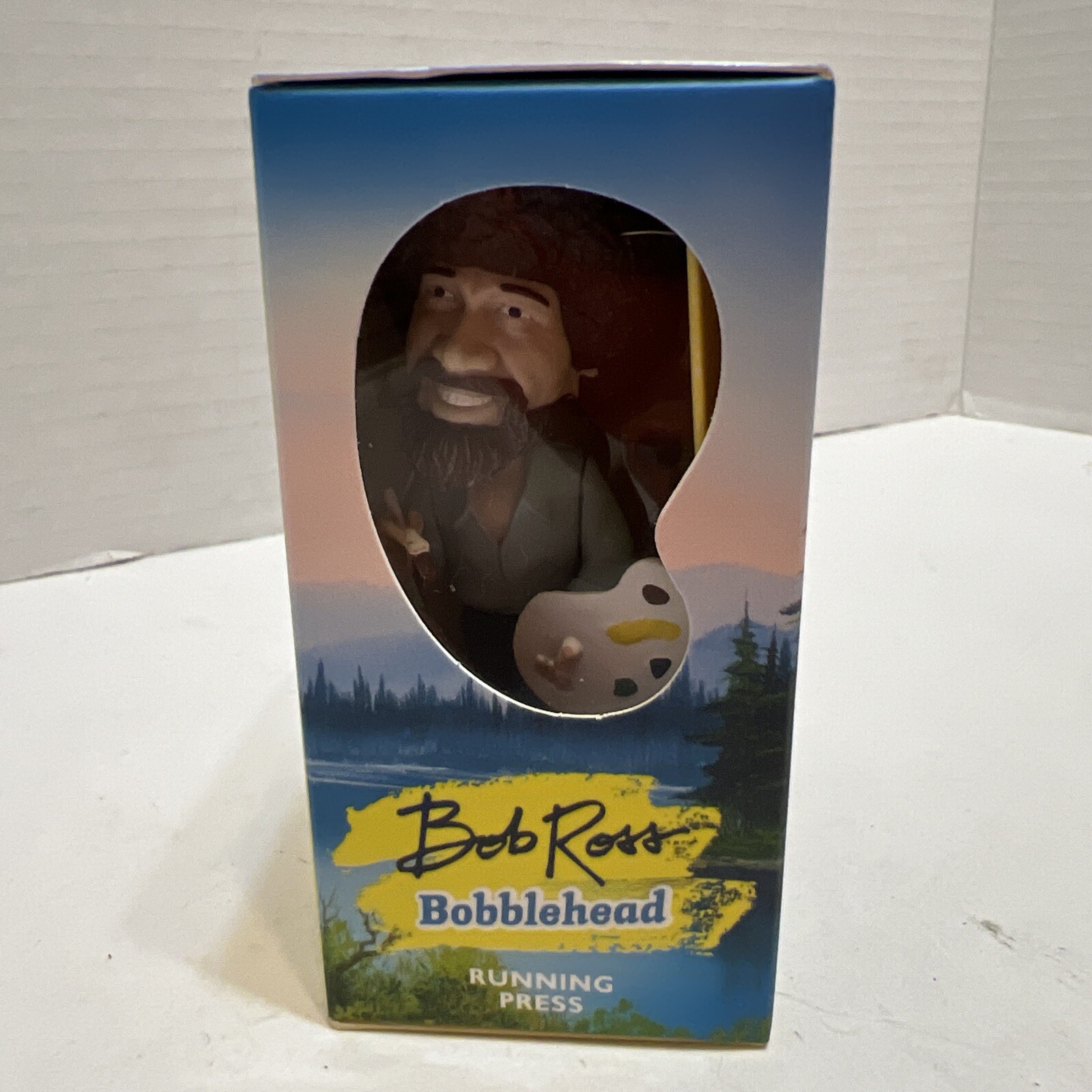 NEW RP Minis Bob Ross Bobblehead Sound of Witty Sayings & Flipbook 30 Paintings