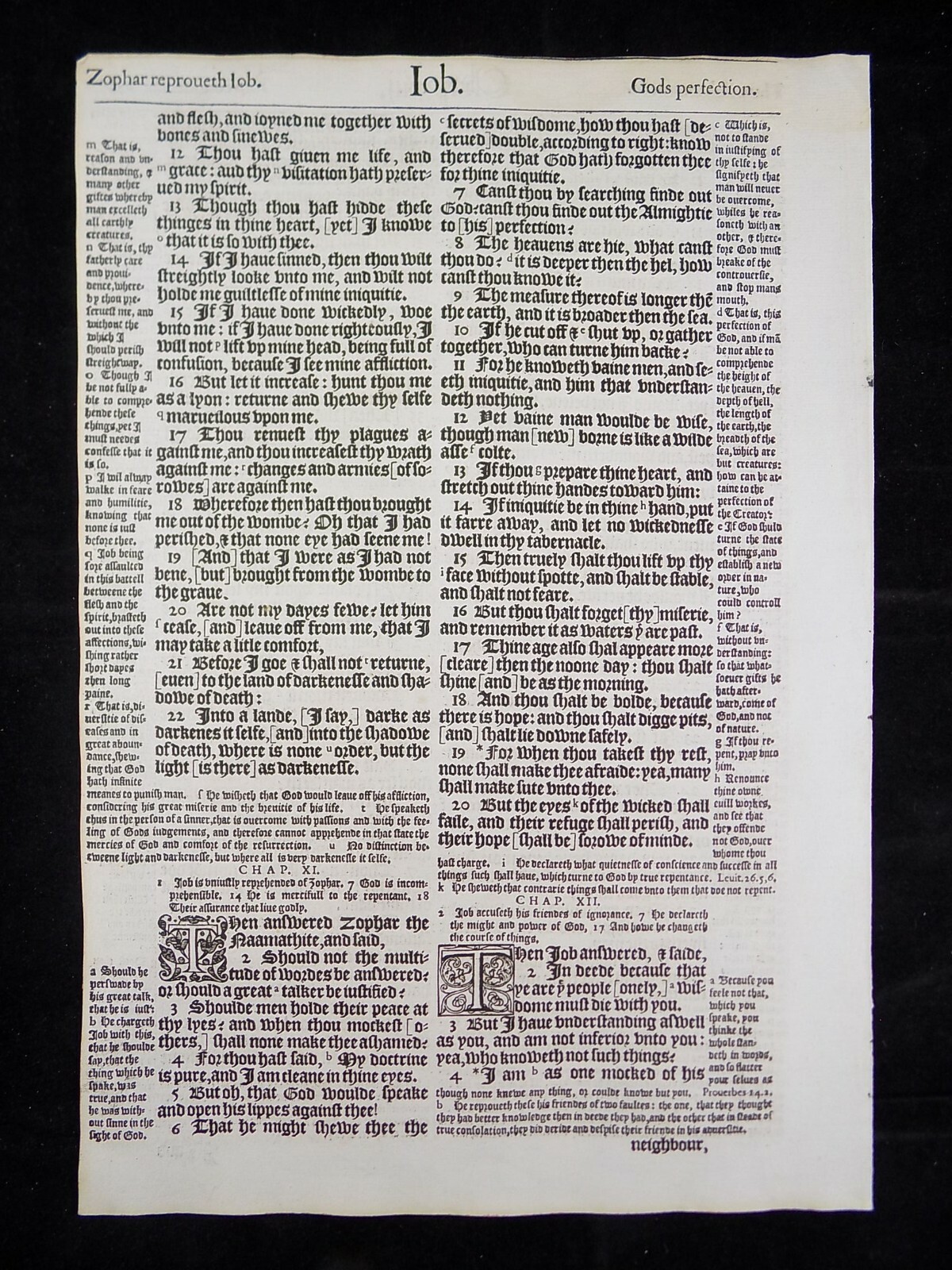 1583 Noblest Geneva Bible Folio- Book of Job- YOU PICK