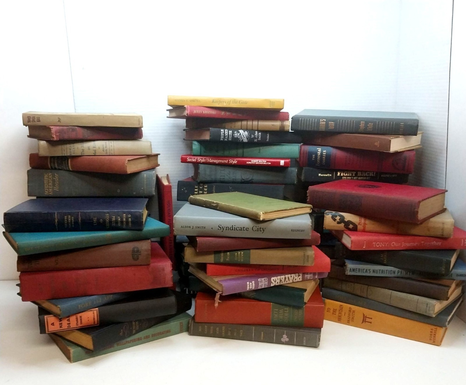 Book Lot of Vintage & Antique Hardcover Books Decor Staging Random