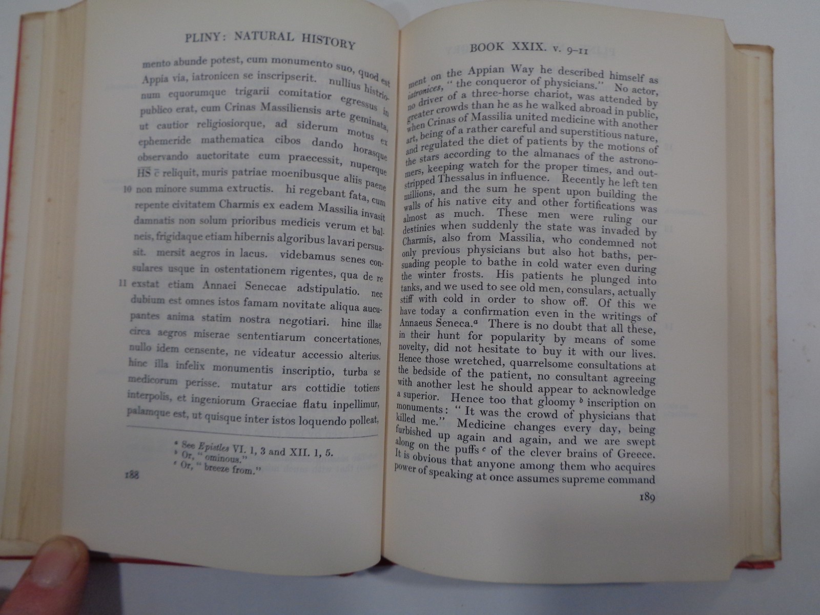 Pliny – Natural History VIII Book XXVIII-XXXII 1975 Loeb Classical Library Latin