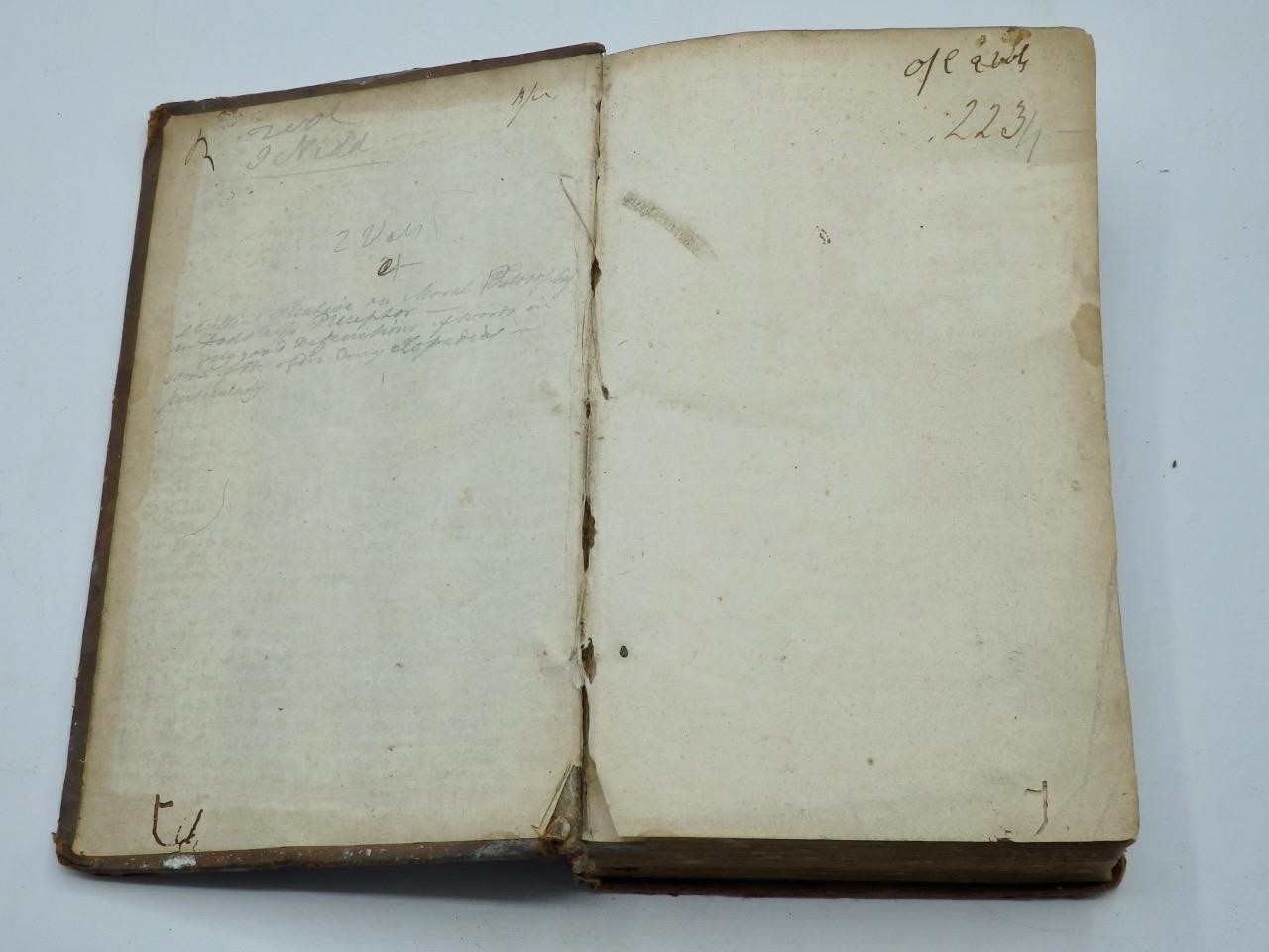 1722 UNIVERSAL LIBRARY or COMPLEAT SUMMARY of SCIENCE – FULL LEATHER Very Clean