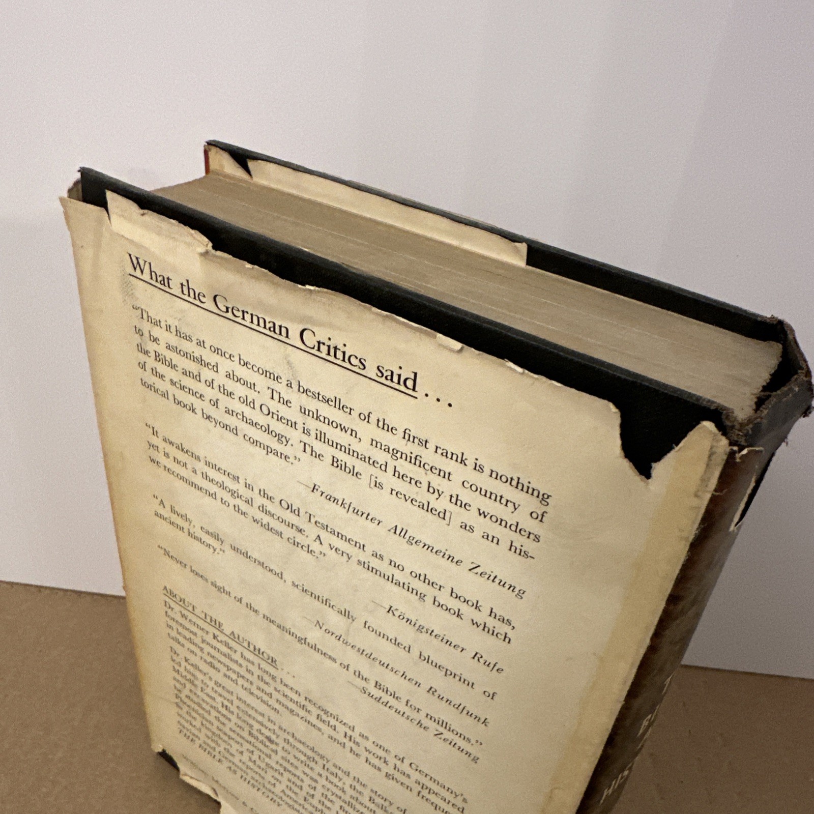 The Bible as History by Werner Keller 1956 Hardcover Dust Jacket