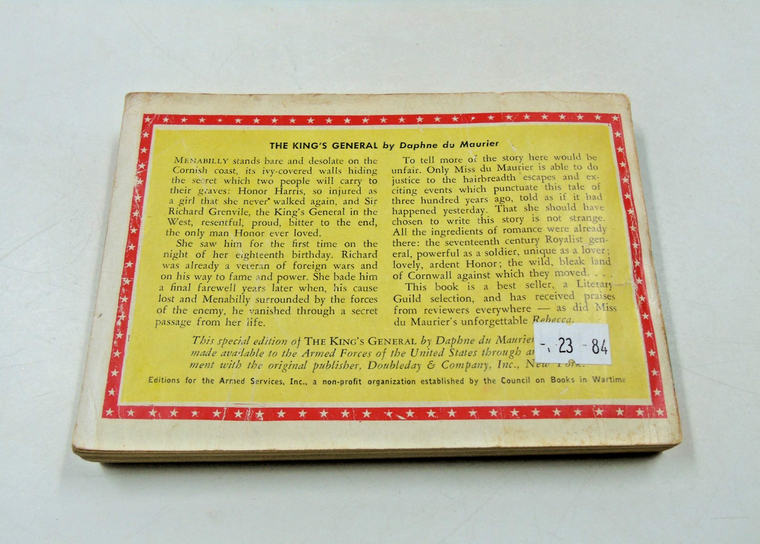 Vintage The King’s General 1946 By Daphne du Maurier Armed Services Edition Book