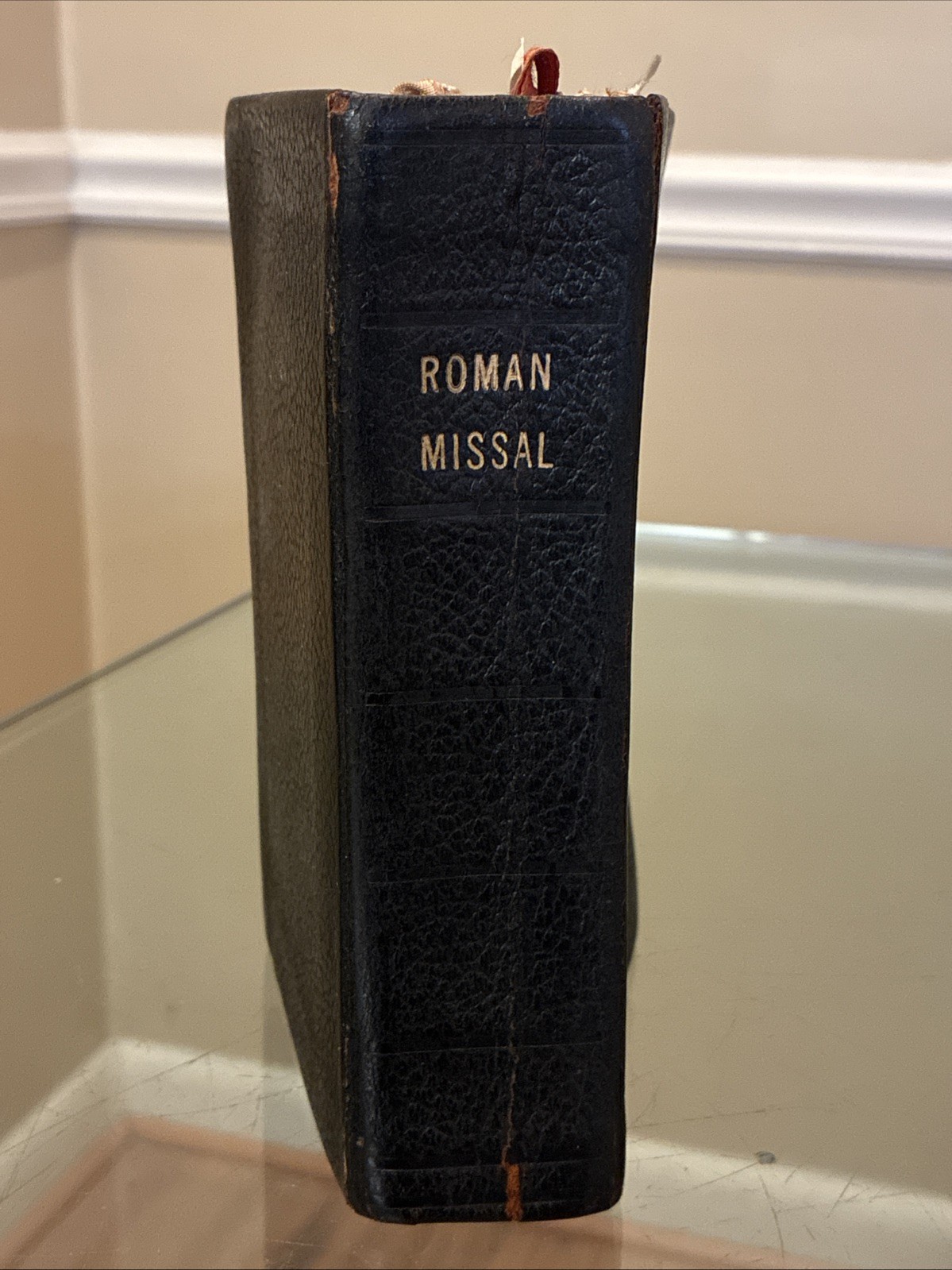 1937 The New Roman Missal Father Lasance Leather Latin English w Prayer Cards
