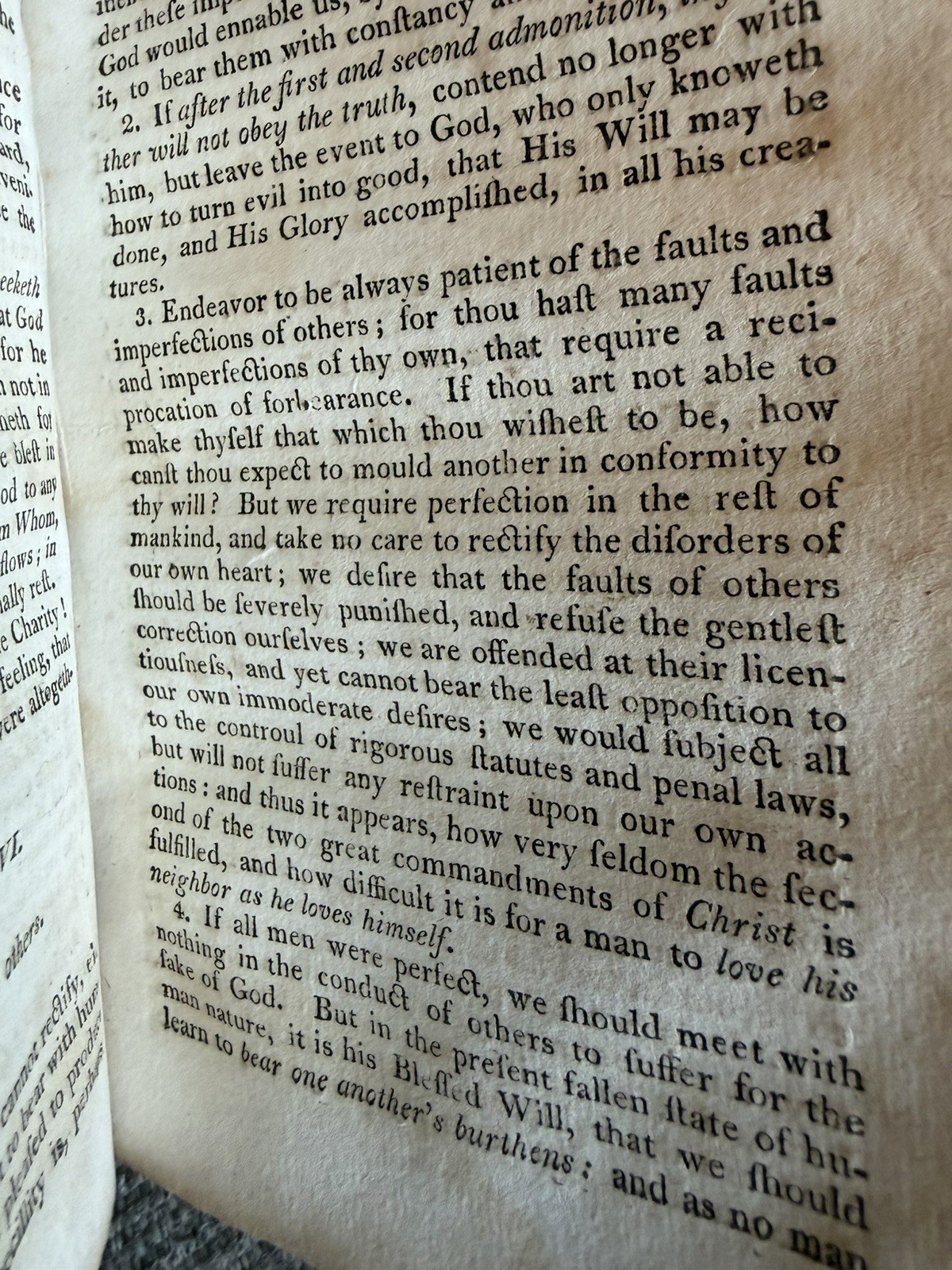 Antique 1803 Of the Imitation of Christ Prayers/Reflections in English