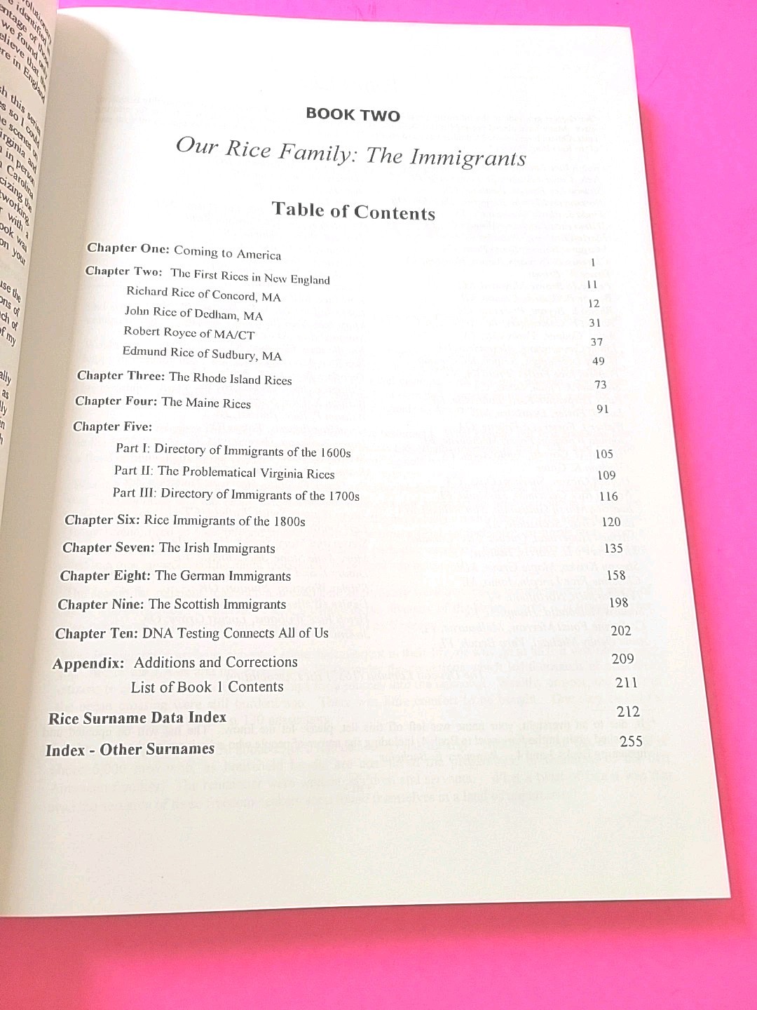 Genealogy, Rice Family, Hardcover, 2002, 258 pp.