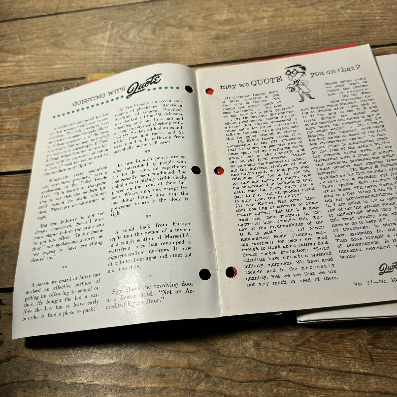 35 Quote Vintage Weekly Magazine Digest 1959