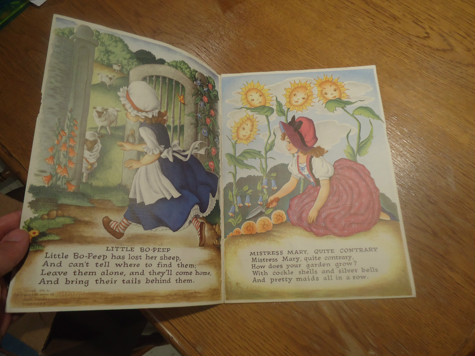 “Mother Goose” vintage 1949 Whitman publication. Eileen Fox Vaughan artist