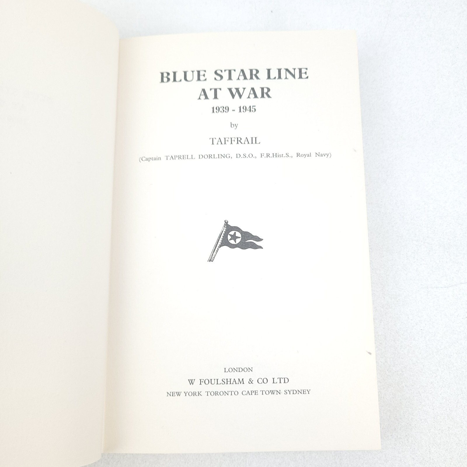 Blue Star Line at War, 1939-45 by Taffrail HC/DJ 1st/1st 1973 WWII Steamships