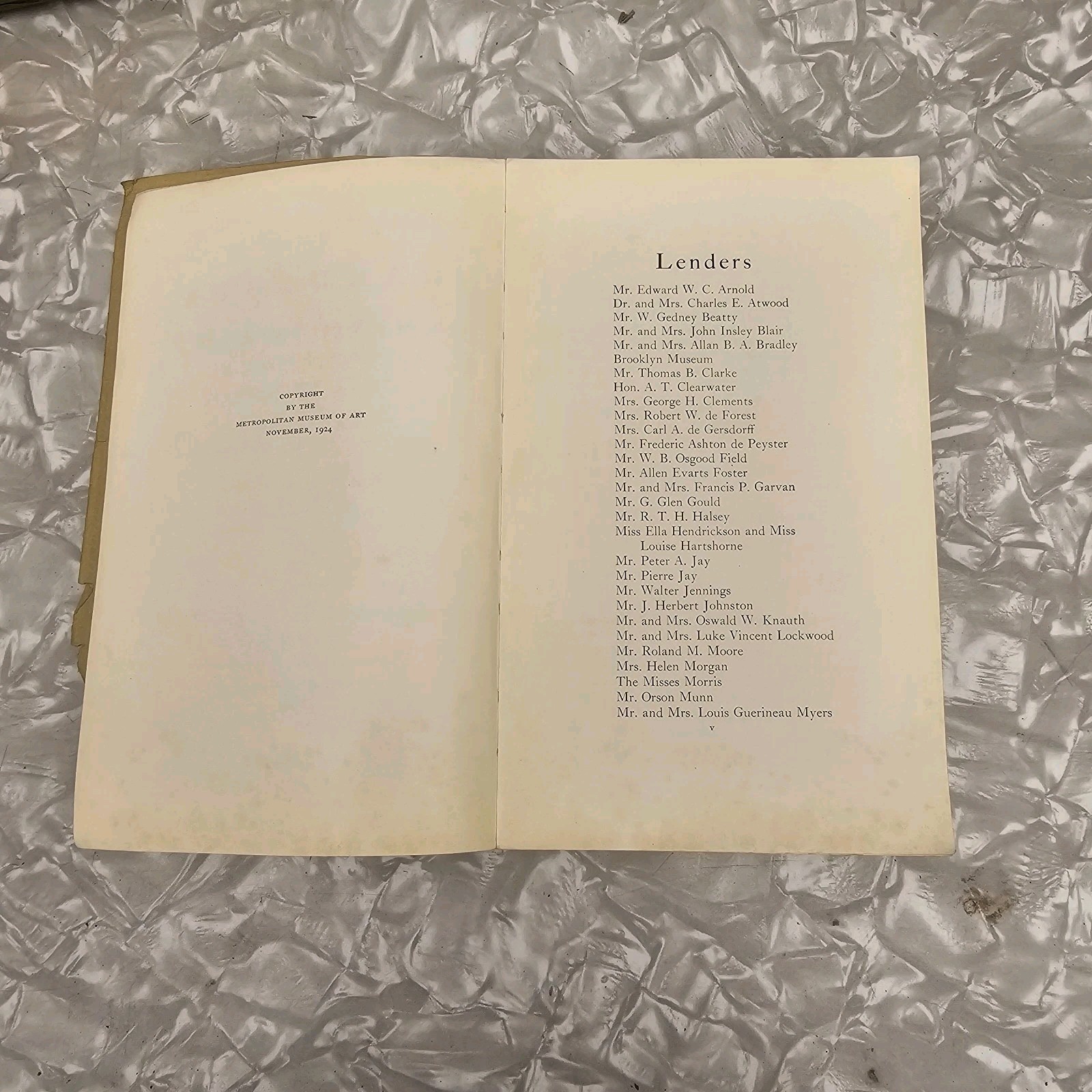 Metropolitan Museum of Art The American Wing Book 1925 Halsey Exhibition