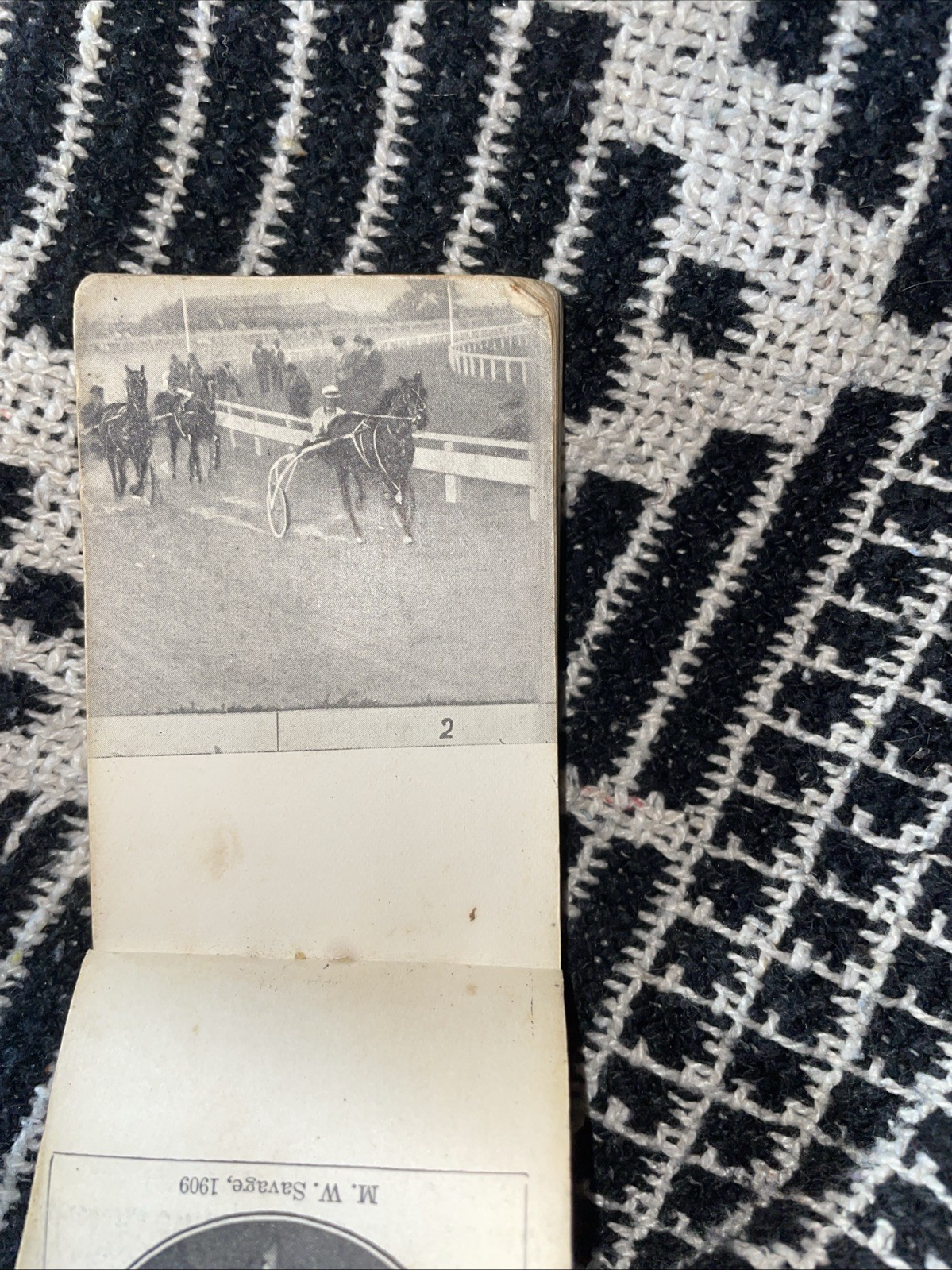World’s Record Mile By Dan Patch 1.55 Moving Pictures 1909 Motion Flip Book Used