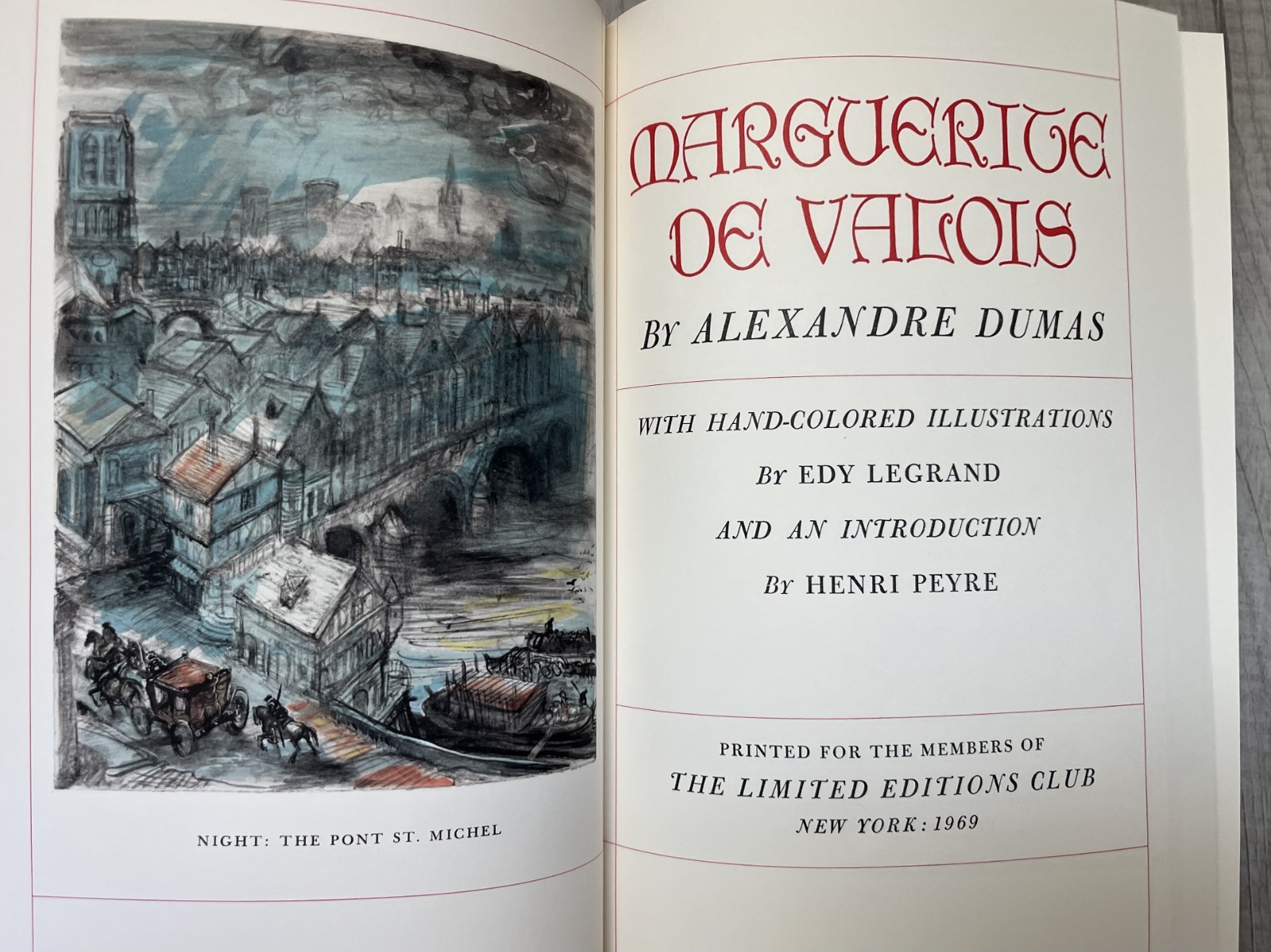 Marguerite de Valois Alexandre Dumas Limited Editions Club 1969 Signed Edy Legra