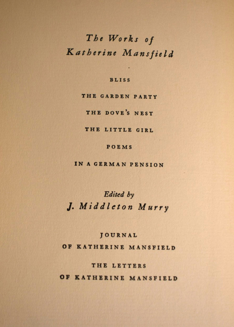 Journal of Katherine Mansfield 1930 8th Printing Hardcover Alfred A. Knopf