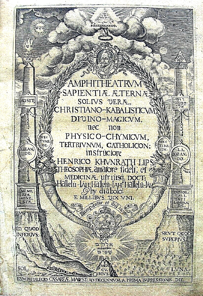 1609 AMPHITHEATER OF ETERNAL WISDOM HEINRICH KHUNRATH ALCHEMY MAGIC OCCULT KABAL