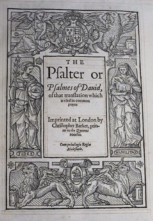 I CALL UPON THE LORD PSALM 18 LEAF, 1579 GENEVA BIBLE PAGE, PSALTER GREAT BIBLE