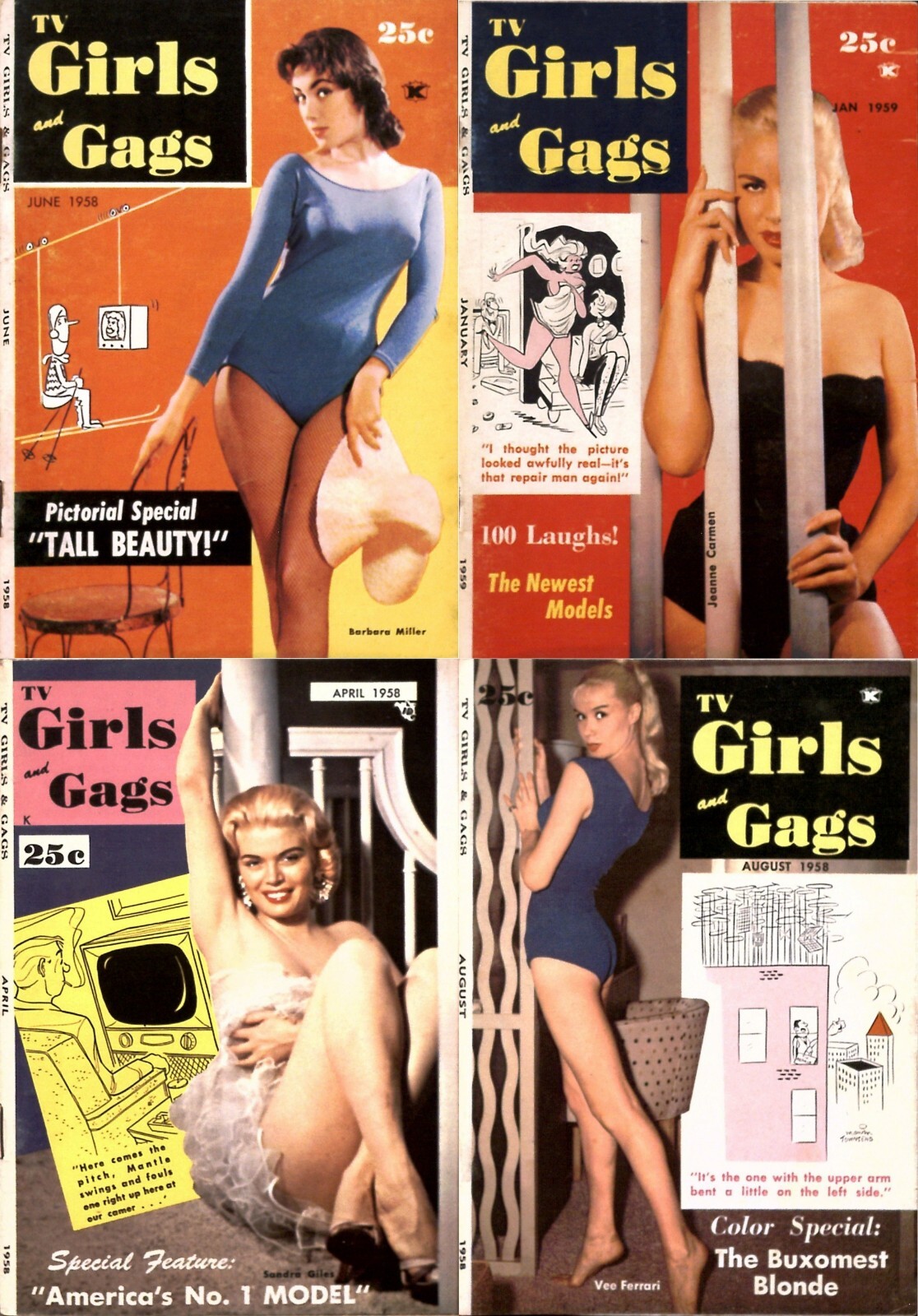 30 Old Issues of TV Girls and Gags – Humor Laughter Naughty Sexy Magazine on DVD