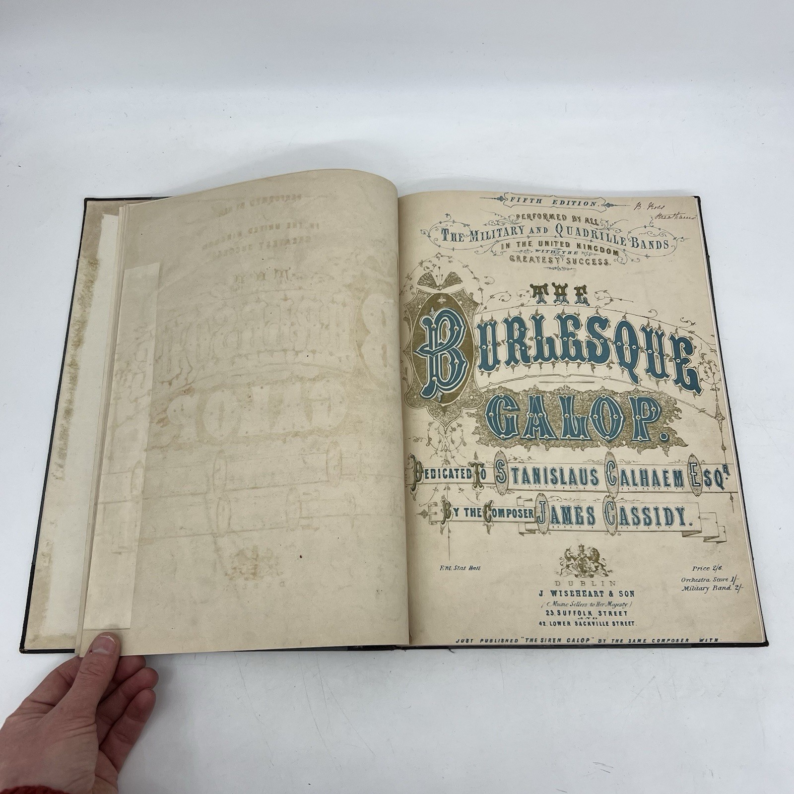 Victorian Bound Album Sheet Music Circa 1860s Illustrated Galops incl Champagne