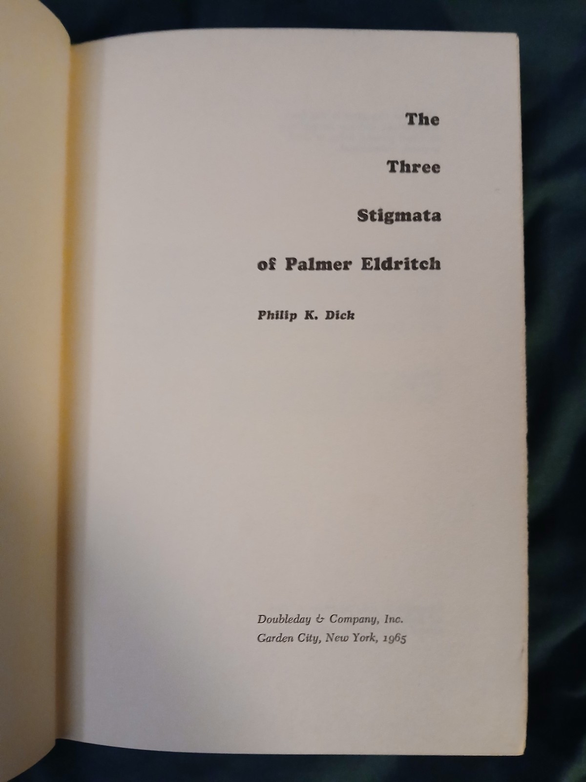 The Three Stigmata of Palmer Eldritch by Philip K Dick HC (BCE) Doubleday GOOD