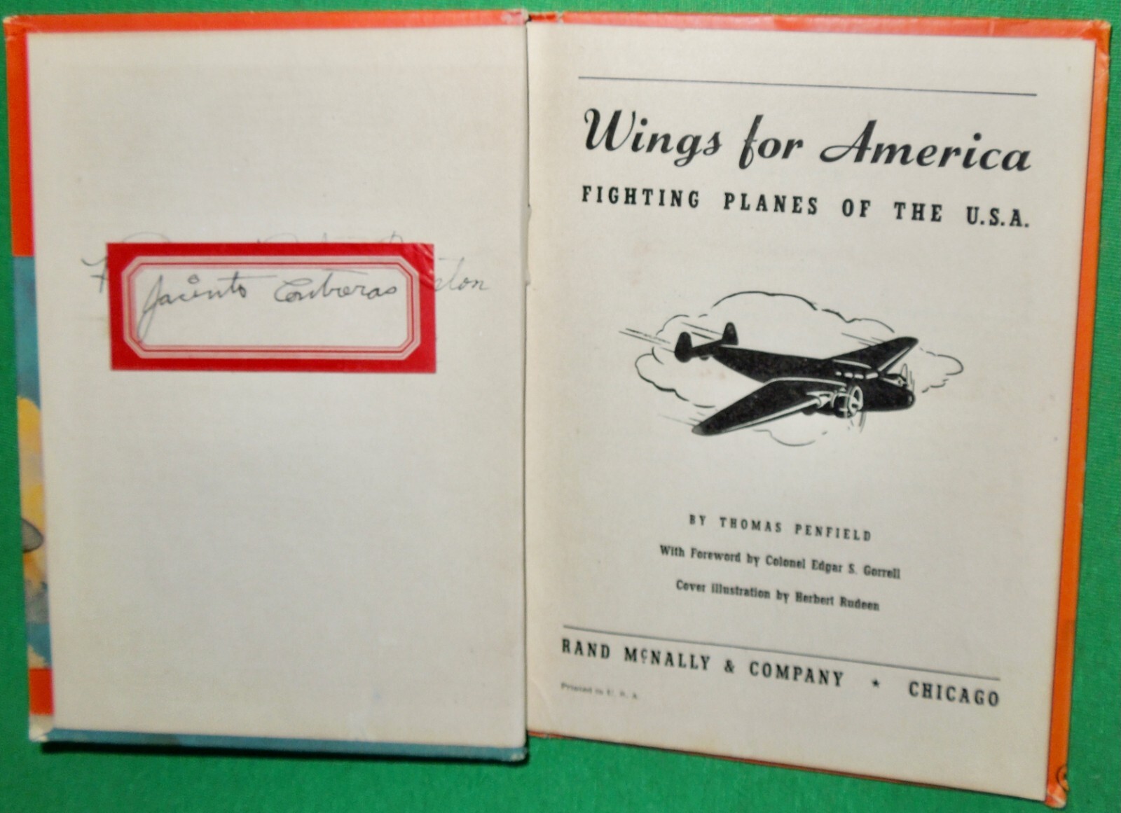 WW2 1943 Planes in Action by Reed Kinert & 1942 Wings for America by T. Penfield