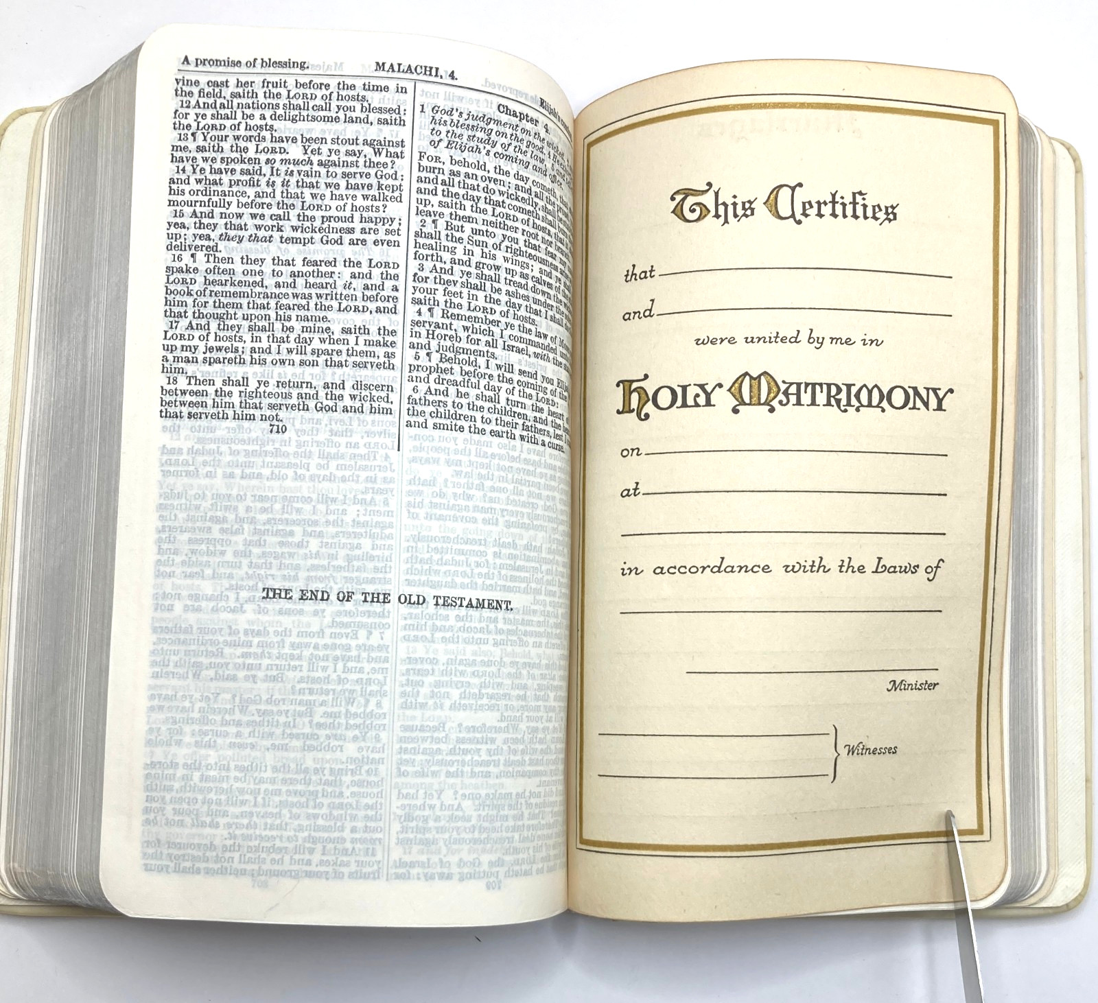 Collins’ Clear Type Press Holy Bible KJV Great Britain w/Box 1938 Vintage