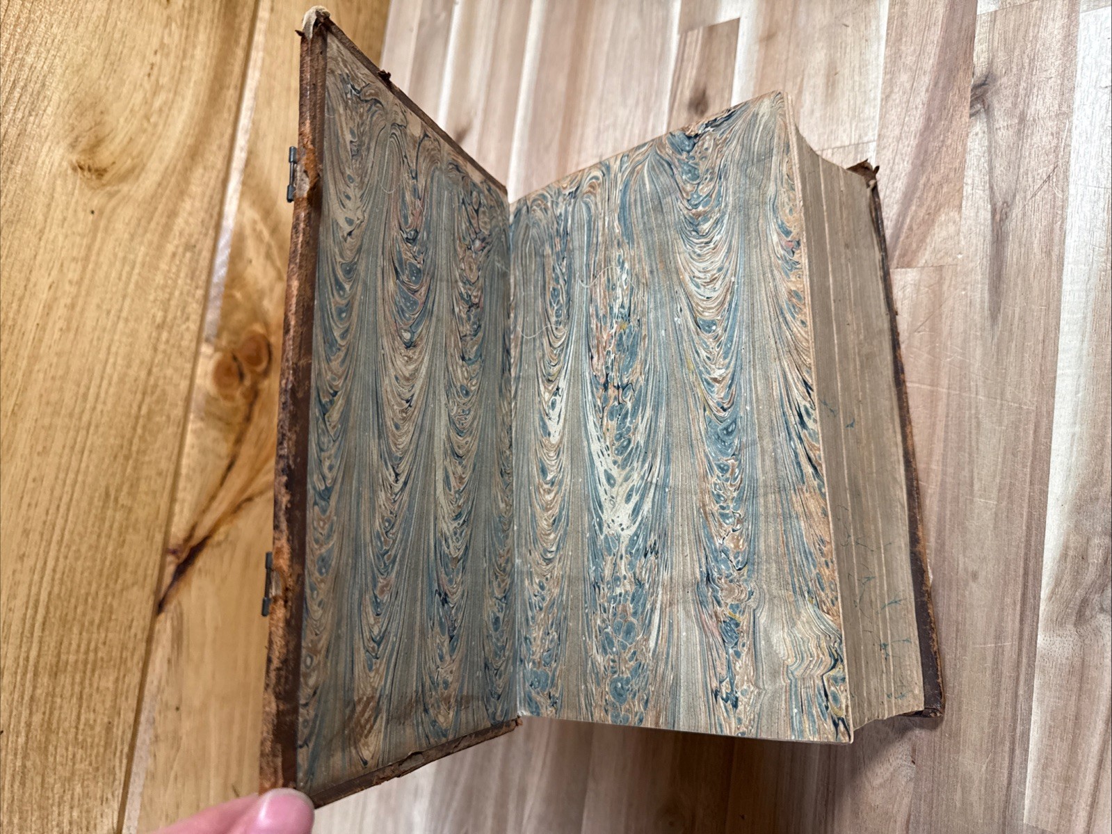 1842 HOLY BIBLE german ILLUSTRATED phiadelphia LUTHER leather ANTIQUE old