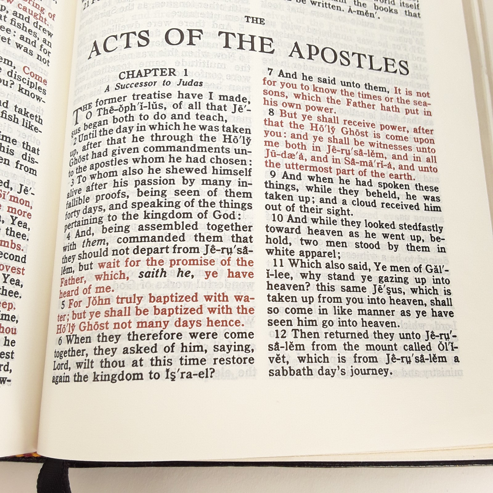 Holy Bible KJV Pocket Size, Red Letter, Snap, Black Bonded Leather, 1982 Holman