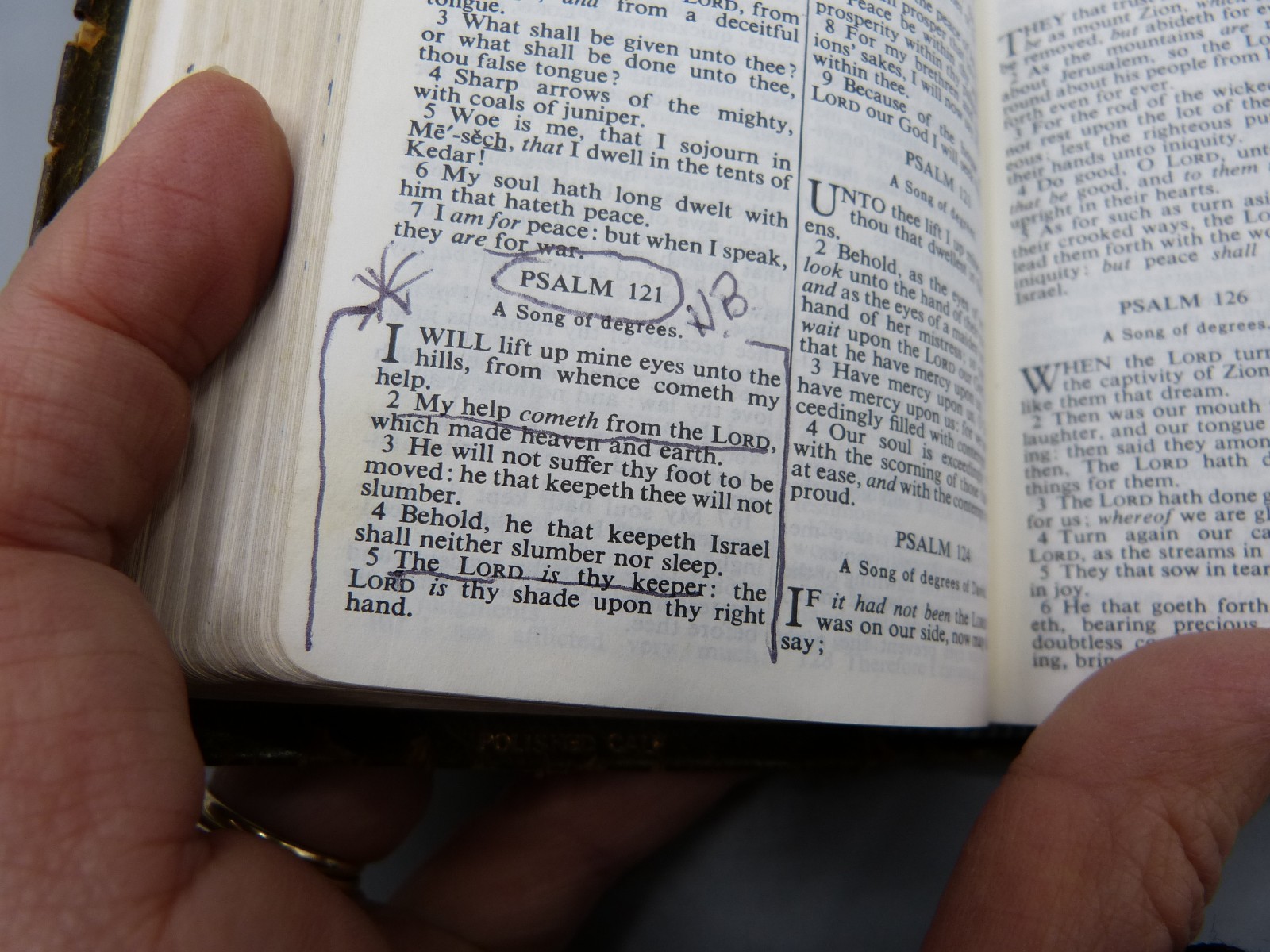 Vintage Holy Bible Leather Pocket Size King James (worn), from Hawaii, 1970s