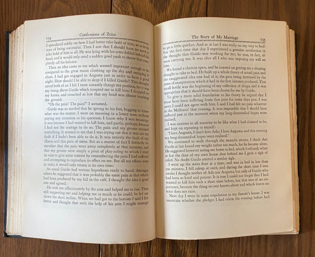 Confessions of Zeno 1930 Italo Svevo Hardcover Alfred A Knopf