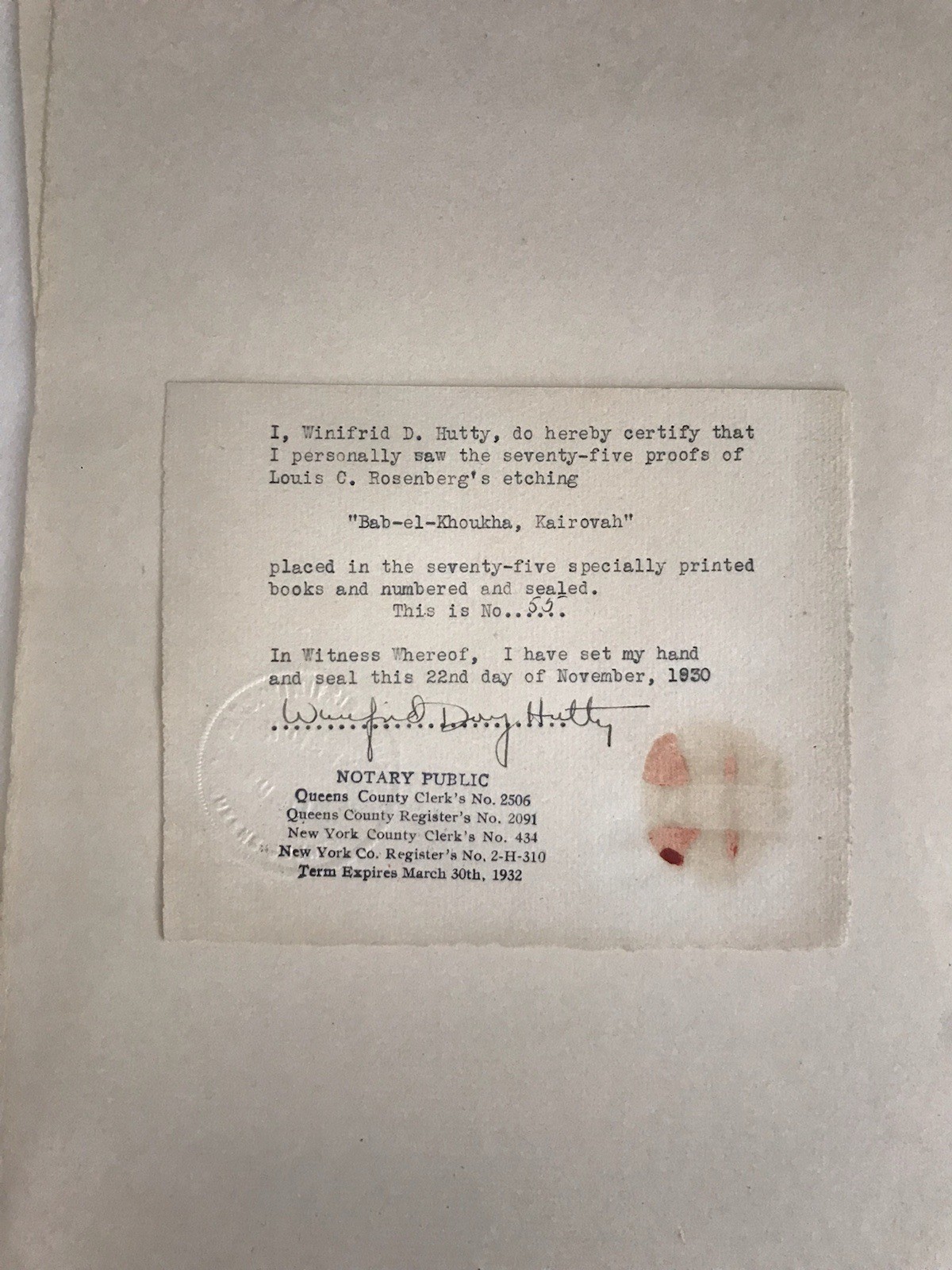 American Etchers X, Louis C. Rosenberg Deluxe Ed. 1930 w/ Signed Print, 1 of 75