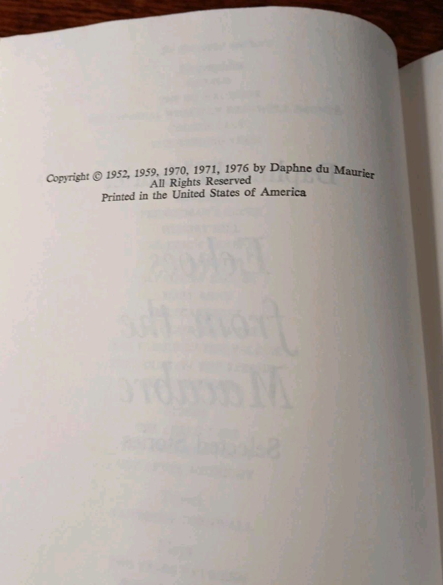 DAPHNE DU MAURIER Echoes from the Macabre 1976 Doubleday HC/DJ