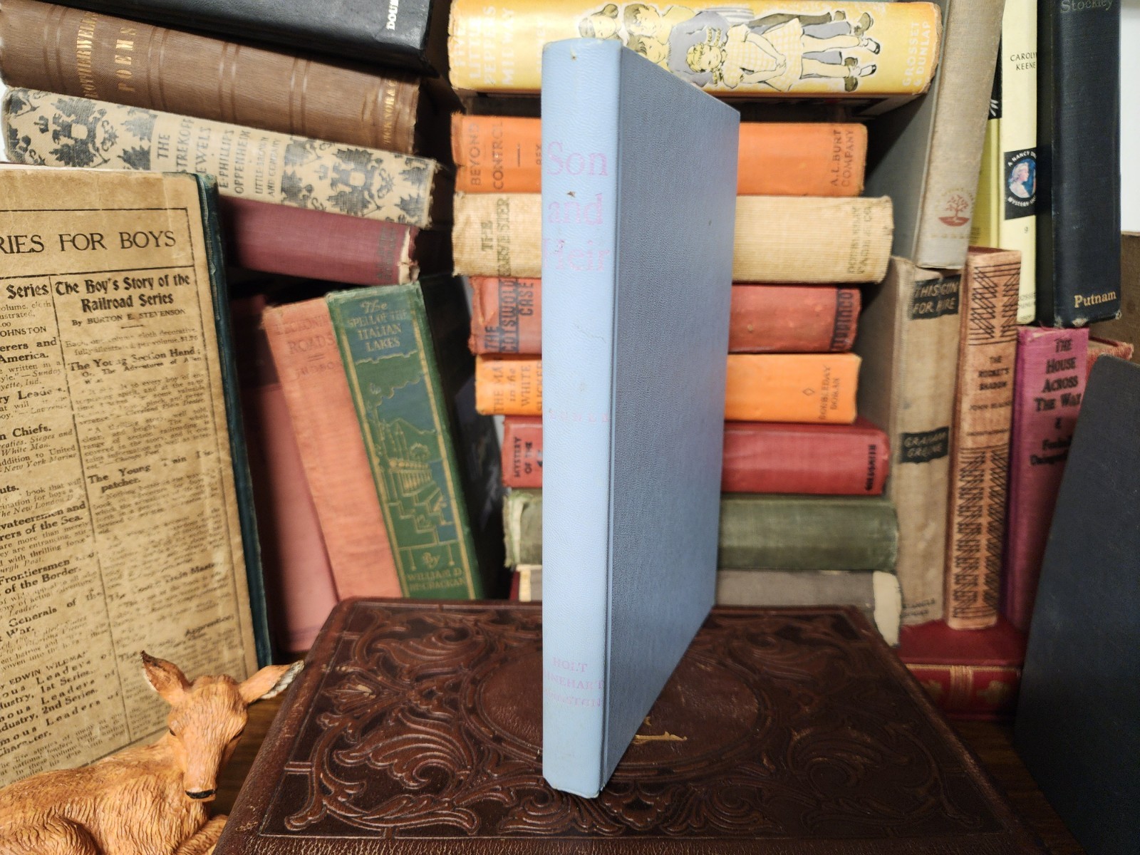 Lot of 5 BLUE / Shades of blue Old Vintage Antique Rare Hardcover Random Books