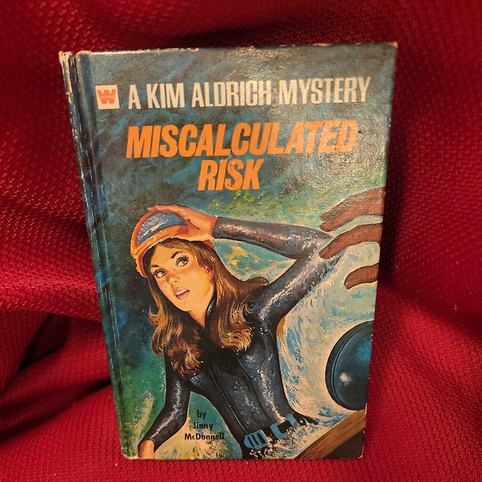 Vtg MISCALCULATED RISK Kim Aldrich Whitman Mystery 1595 HC ya fiction MCDONNELL