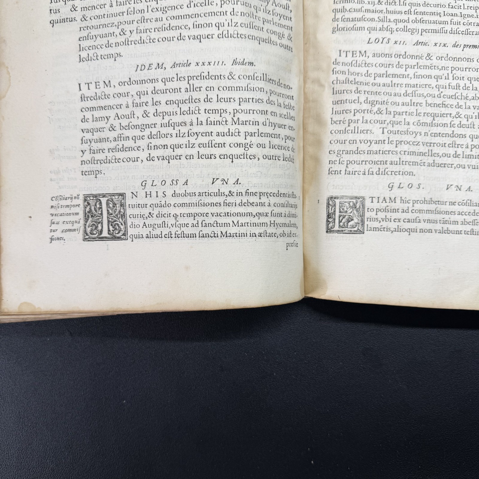 1555 Rebuffi Commentarii Latin French Law Folio Vol 3 Incomplete/Vandalized