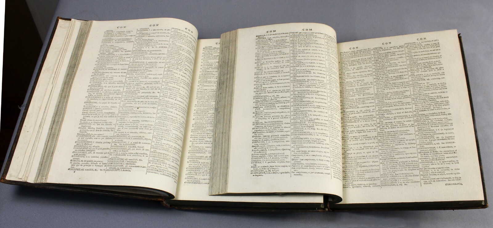 Rare Portuguese English dictionary – 1794 – Longfellow best – Ex Libris Gordon