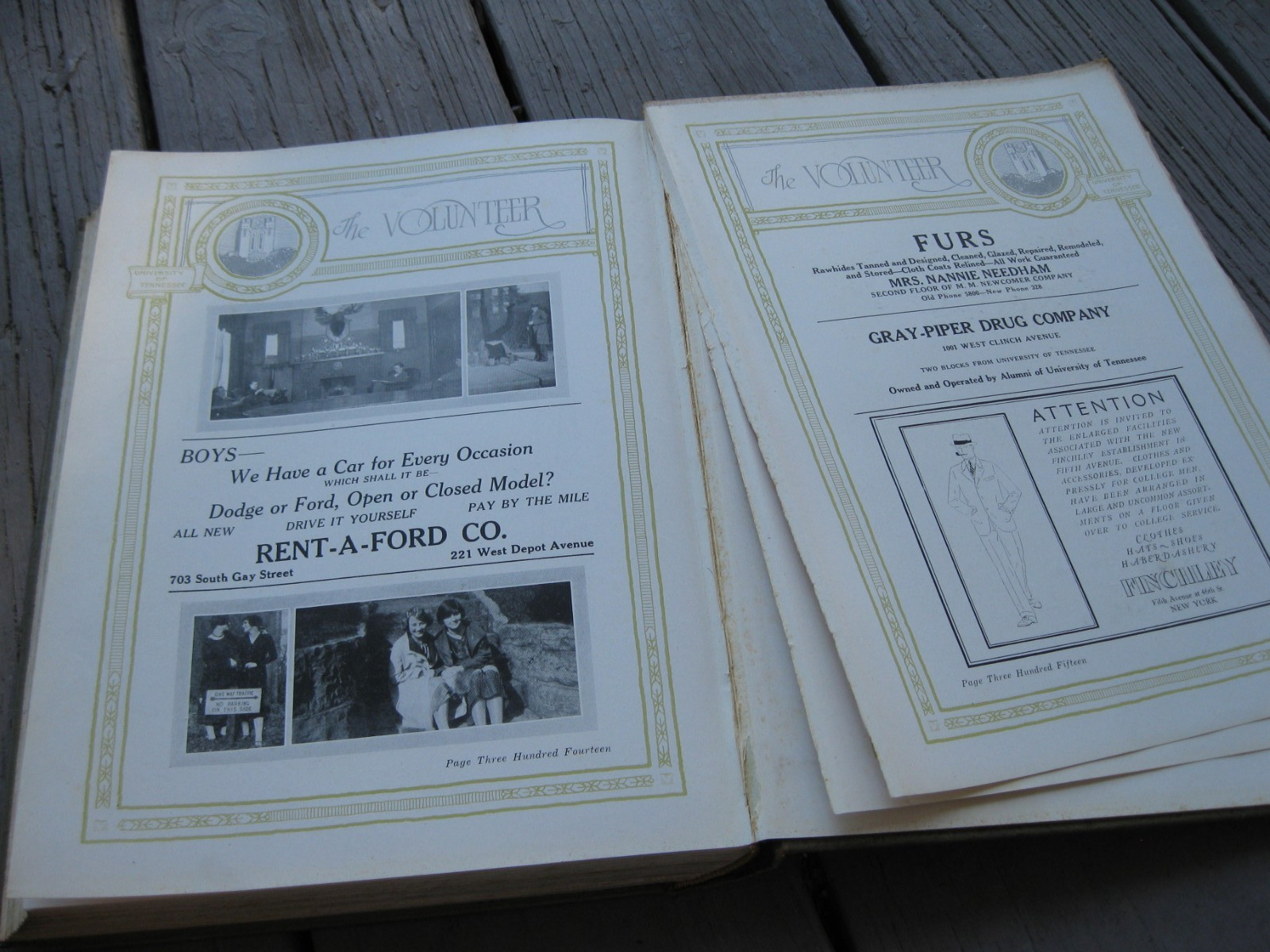 1925 THE VOLUNTEER University of Tennessee 320pg Annual Yearbook Knoxville