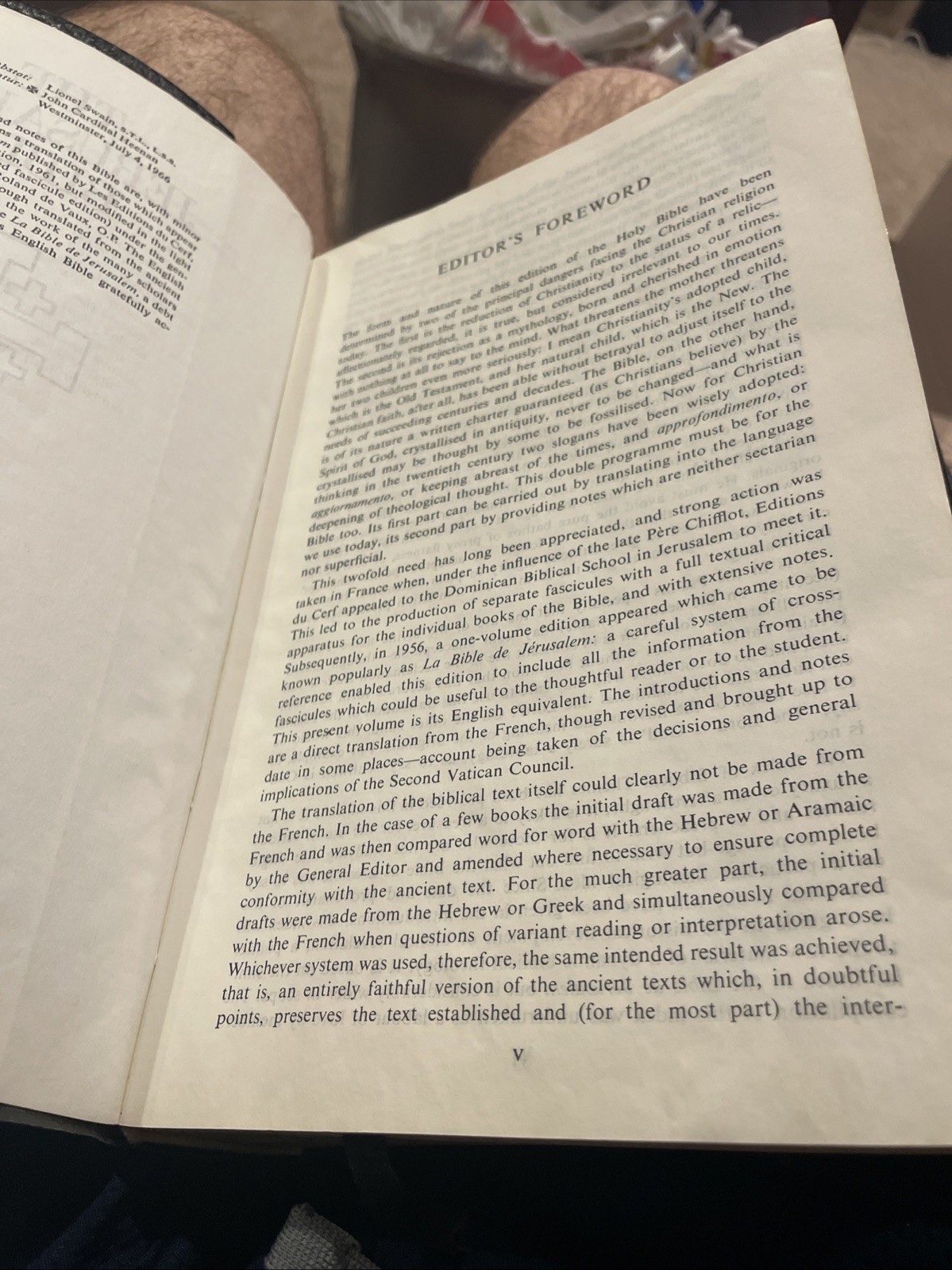 The Jerusalem Bible 1966 Doubleday Alexander Jones Black Softcover Faux Leather