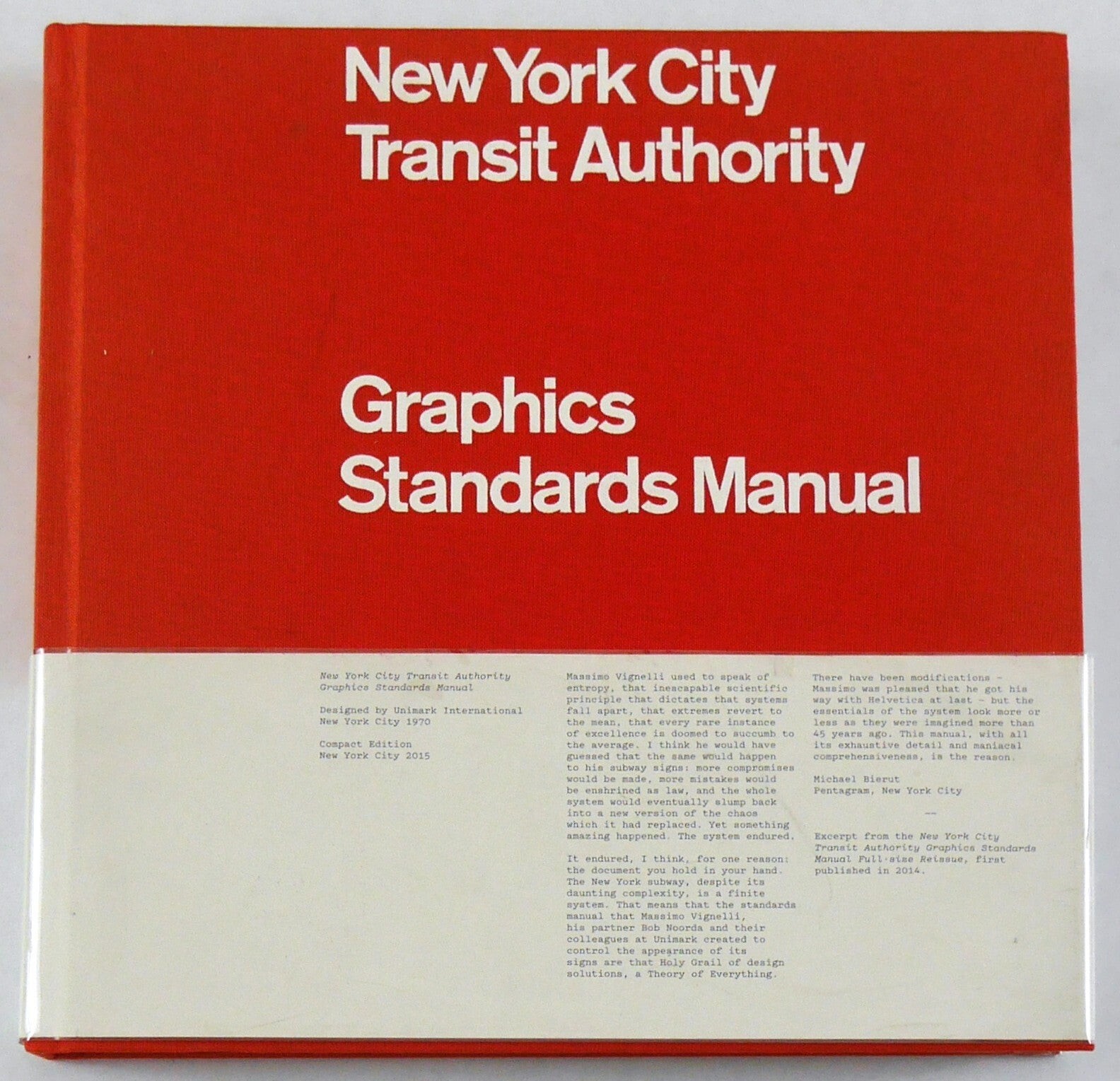 New York City Transit Authority Graphics Standards ManuaL 2014 FACSIMILE 1st ed