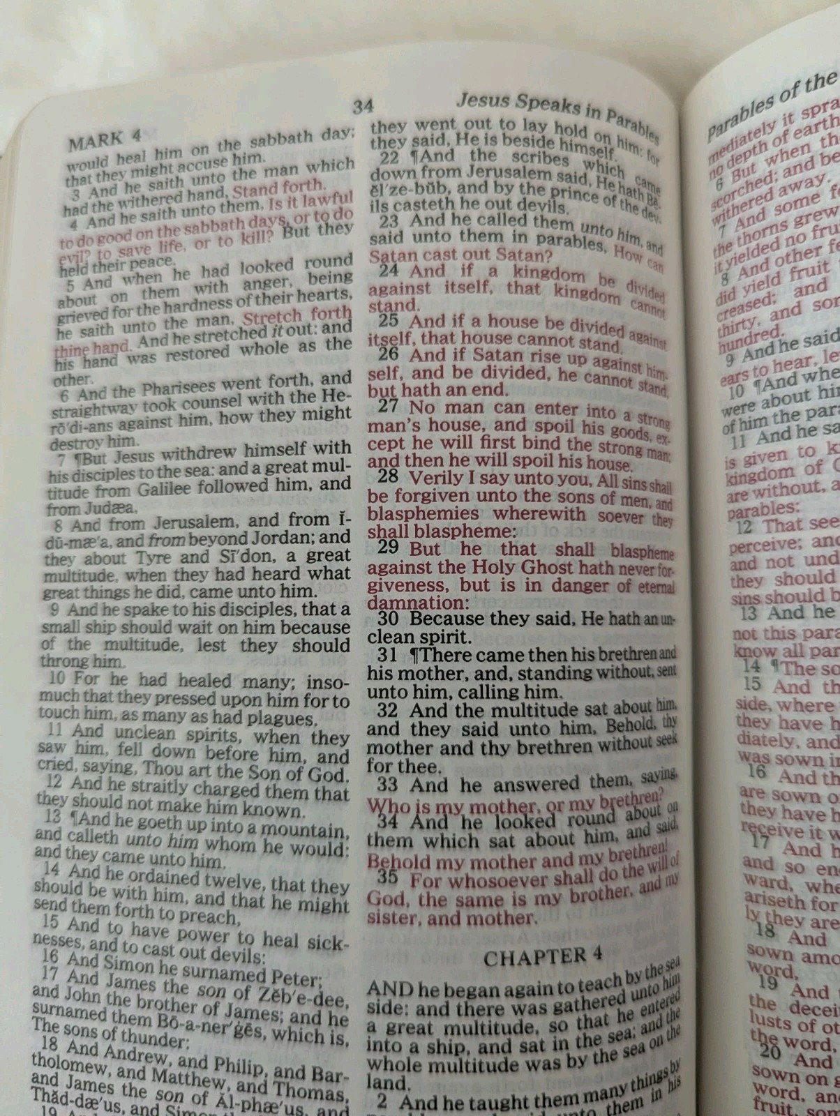 Thomas Nelson KJV Holy Bible Red Bonded Leather Red Letter Metal Clip/Snap 1972