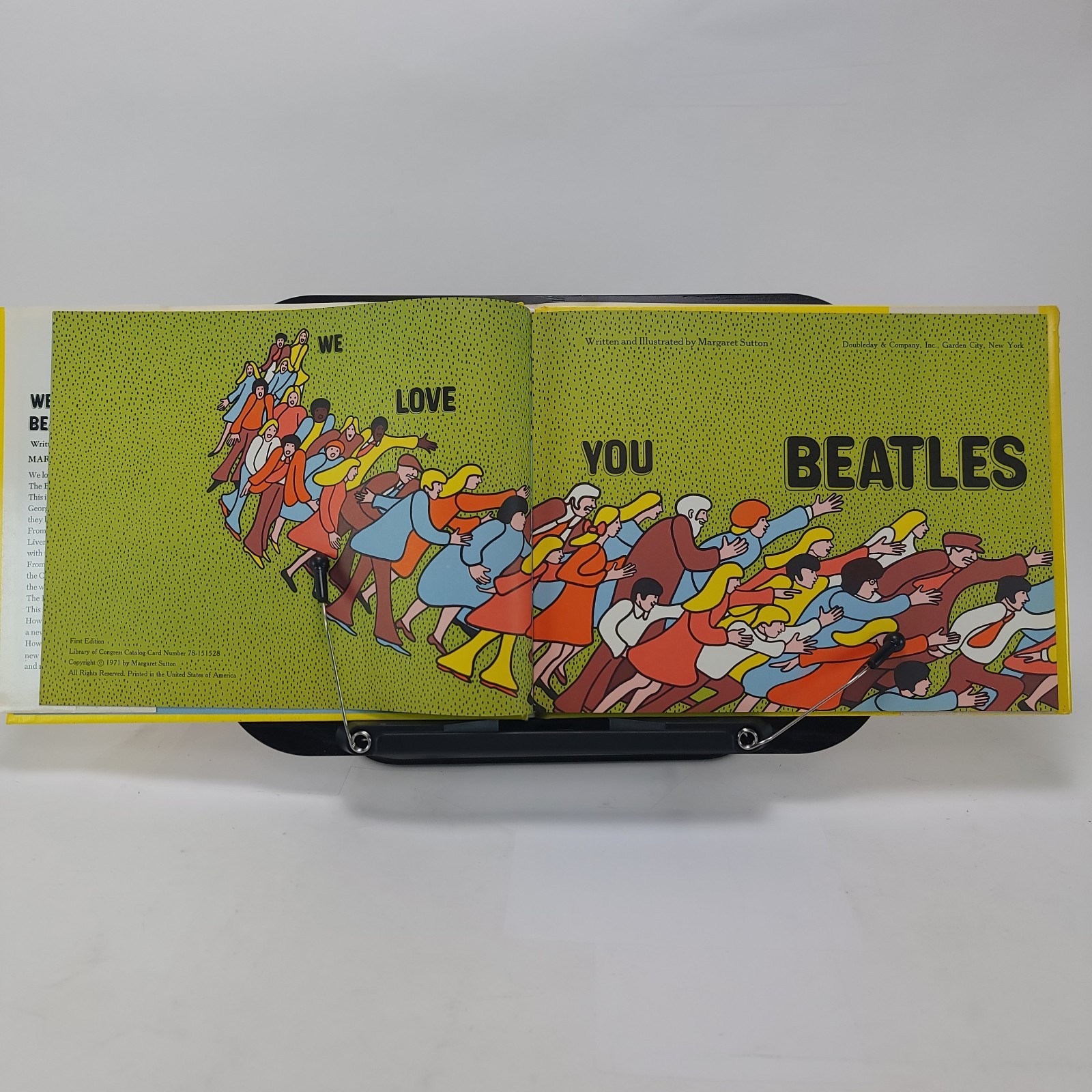 We Love You Beatles Margaret Sutton 1971 FE DJ Hardcover Book