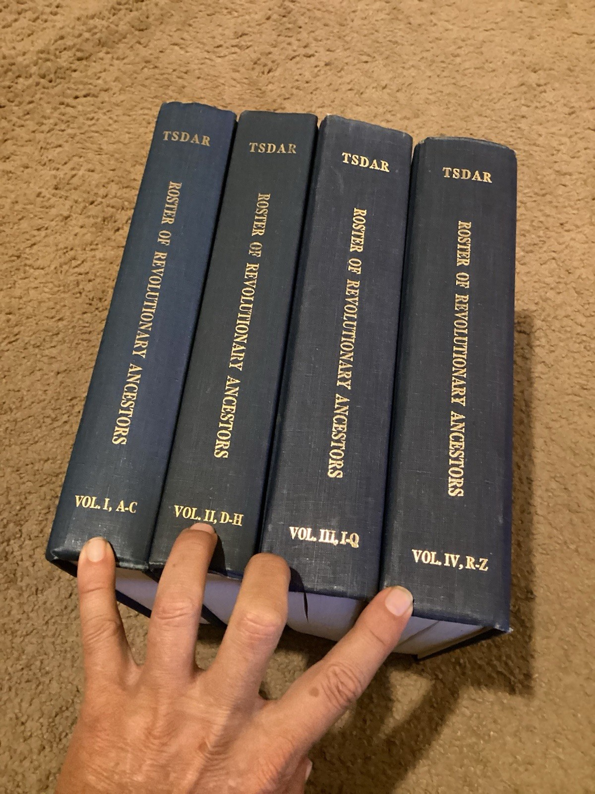Vtg TSDAR TEXAS SOCIETY DAUGHTERS OF THE AMERICAN REVOLUTION ROSTER VOL 1,2,3 &4