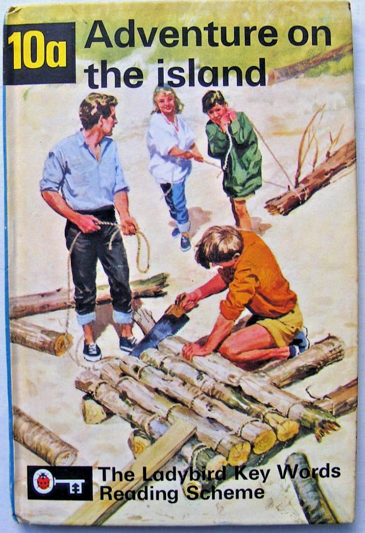 Vintage Ladybird Book – 10a Adventure on the island-Key Words-VGC +FREE COVER+