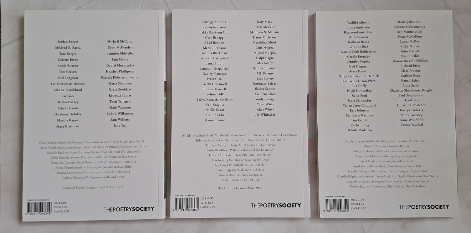 The Poetry Review Mixed Authors Set Of 3 1st 2022 Paperback The Poetry Society